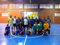 Los jugadores, momentos antes del encuentro