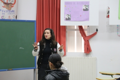 La investigadora Magdalena Caballero durante la edición 2024 de Charlas 11F